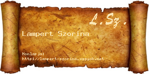 Lampert Szorina névjegykártya